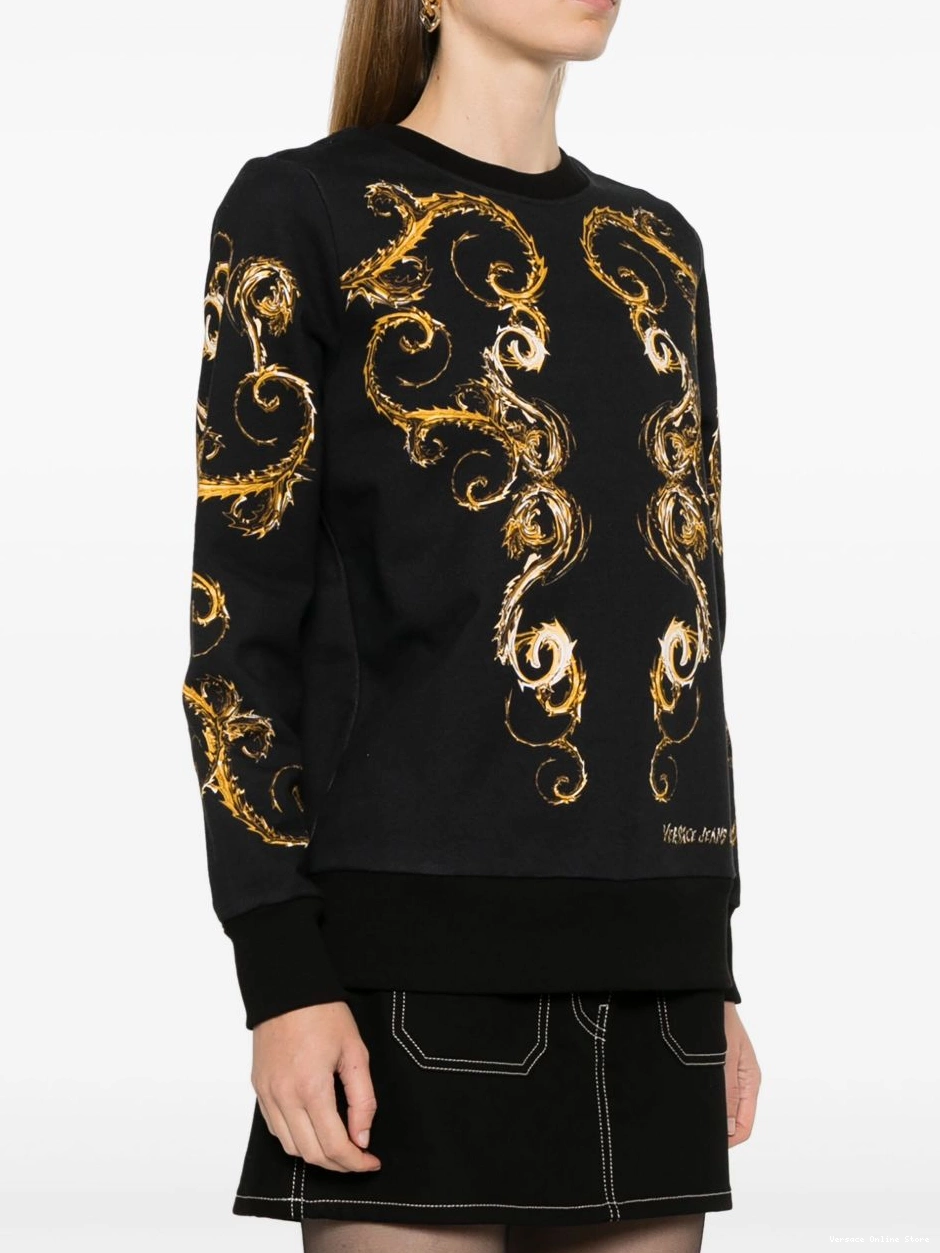Cheap Couture Barocco-print Jeans Women Versace sweatshirt 0706